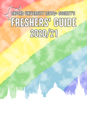 Front cover of the 2020-2021 LGBTQ+ Society Freshers Guide